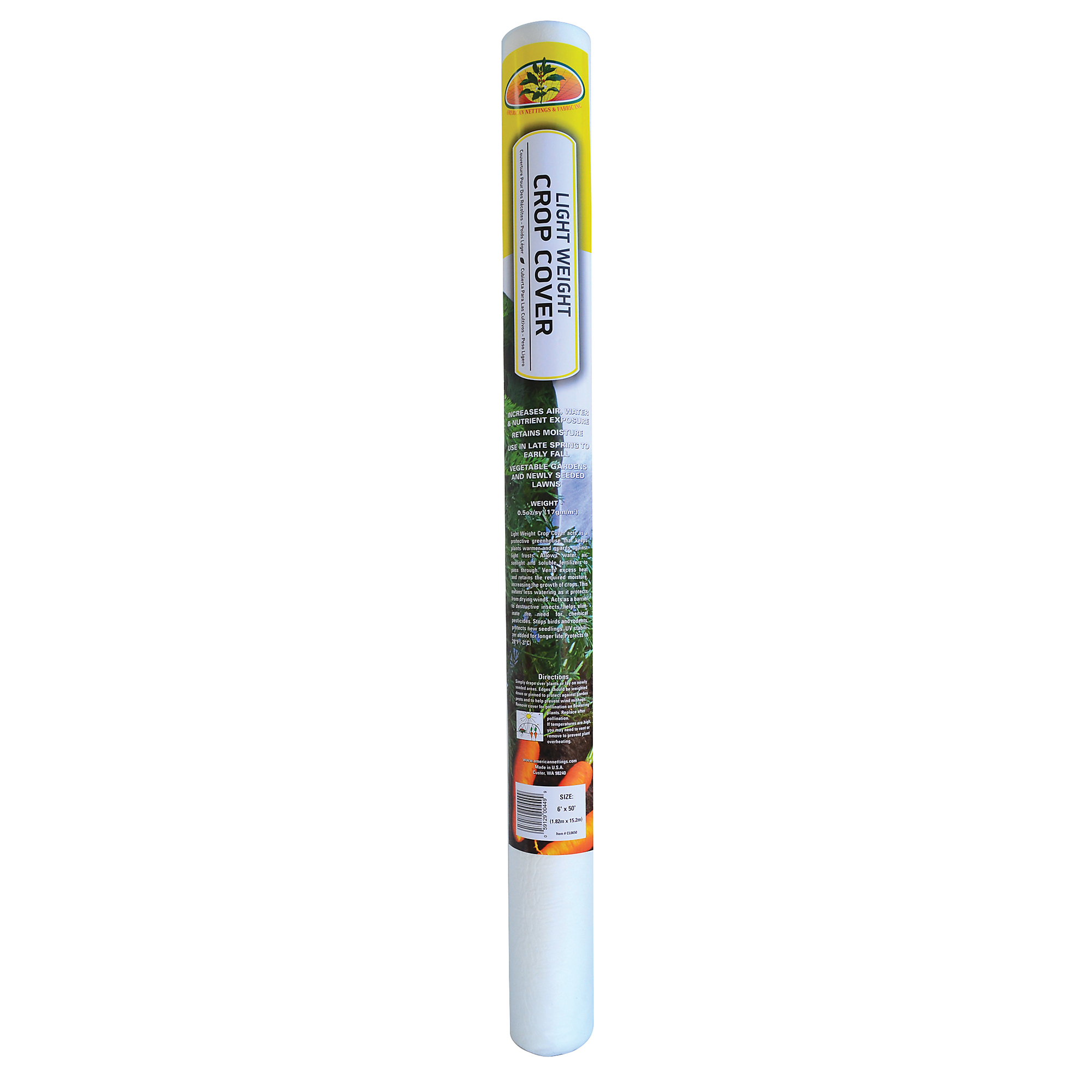 American Nettings & Fabric, Inc., Crop Cover Light (17gm) 6ft.x50ft., Model# 00449